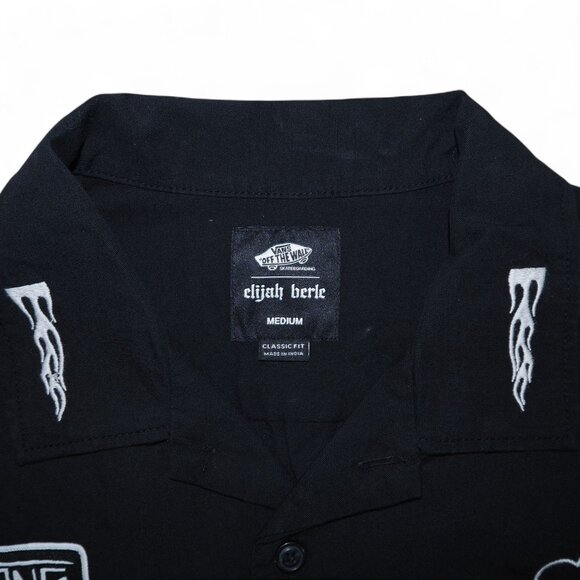 Vans x Elijah Berle Short Sleeve Button Up Shirt Men's M Black - Picture 8 of 11